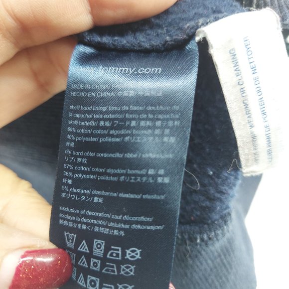 Tommy Hilfiger color block full zip hooded sweatshirt sweater XS - Picture 7 of 8